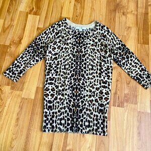 Forever 21 XXI Leopard print 3/4 sleeve pullover sweater